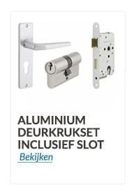 deurkrukset en klinken  Aluminium met slot