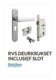 Deurkrukset  rvs met slot