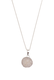 WHITE DRUZY IN SILVER