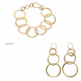 Armband Leyla en Goldplated earrings