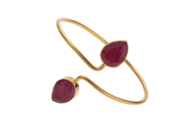 Adjustable Bangle Ruby Red