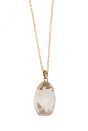 FACETED Chrystal /Goldplated necklace