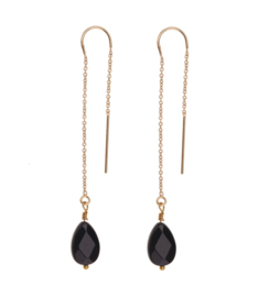 Chain Earring Black Onyx
