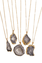 Black Slice Agate pendant