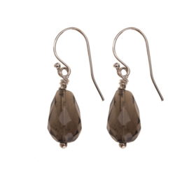 Smokey Quartz Teardrop small Silver