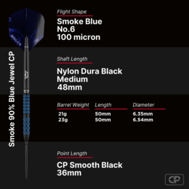 Smoke Blue Jewel CP Steeltip 90%