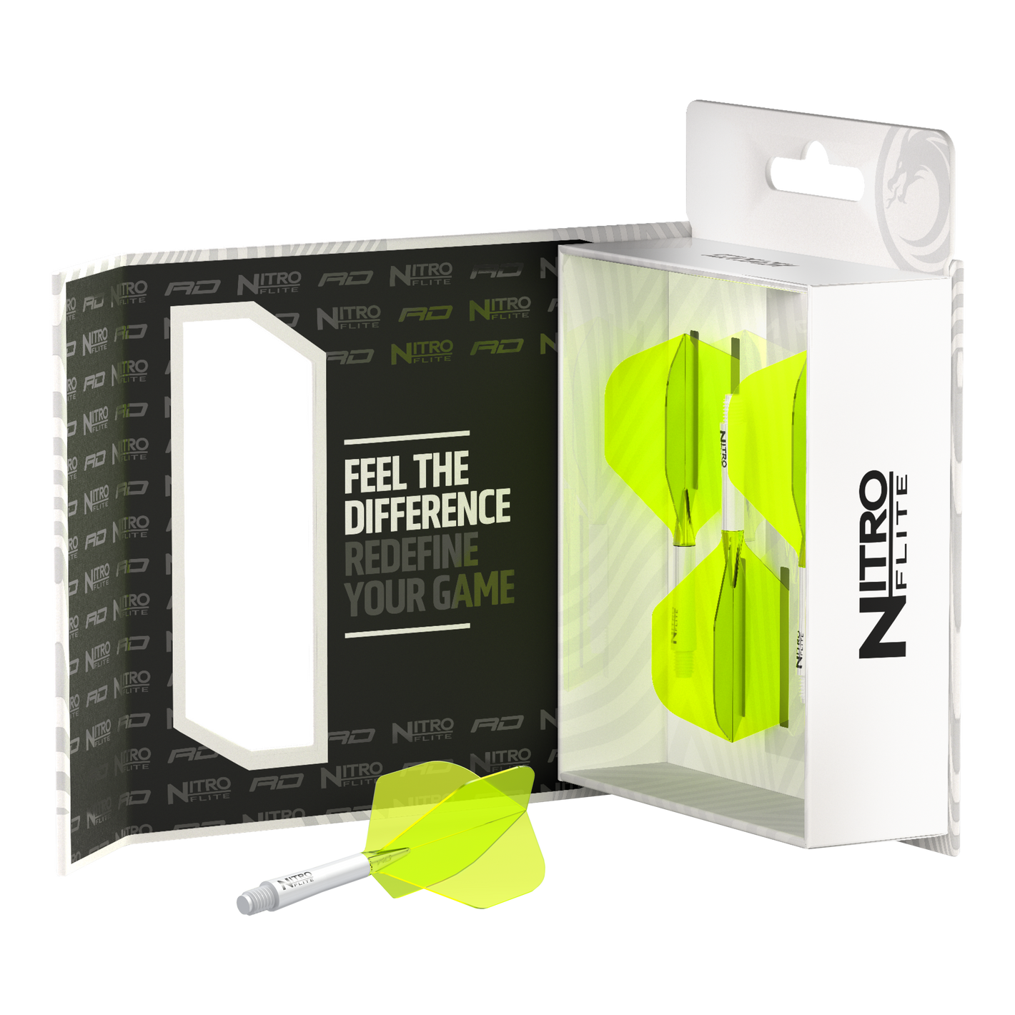 Nitroflite - White Shaft Yellow No2 Flights