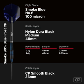 Smoke Blue Frost CP Steeltip 90%
