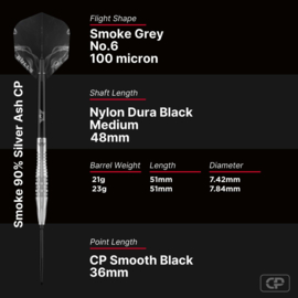 Smoke Silver Ash CP Steeltip 90%