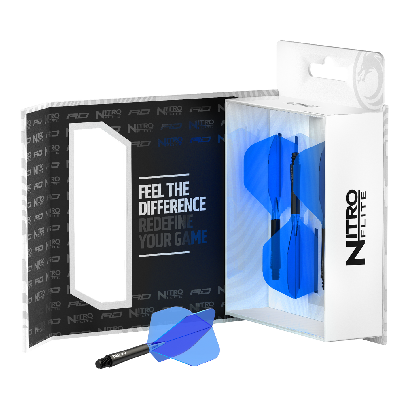 Nitroflite - Black Shaft Blue No2 Flights