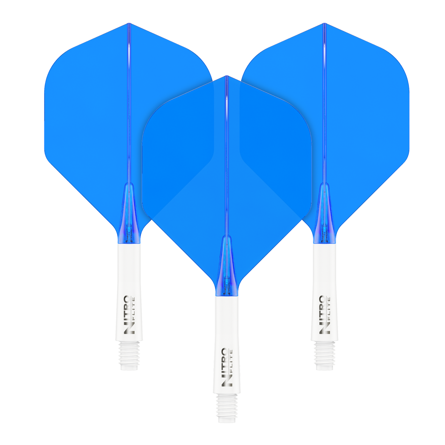 Nitroflite - White Shaft Blue No2 Flights