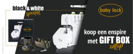 Baby Lock Enspire - BLE 1 EX - tijdelijk met gratis black & white special gift box t.w.v. € 129,-