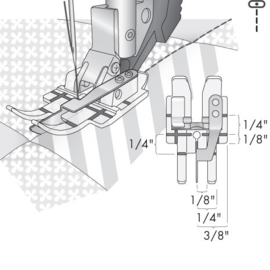 PFAFF Transparante Doorpitvoet voor IDT