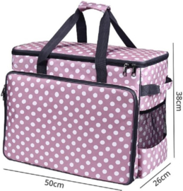 Naaimachine trolley dotty rosa | trolley voor naaimachine