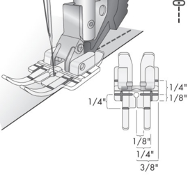 PFAFF Transparante 1/4 quilt- en patchworkvoet voor IDT