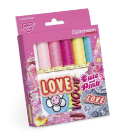 Gutermann Cute and Pink Naaiset - 6x 100 meter + applicaties - 799752