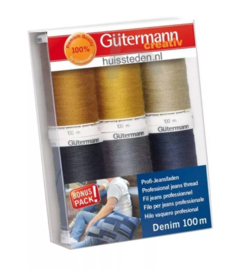 Gutermann Denim garen set | jeansgaren | 6 x 100 meter | 731144