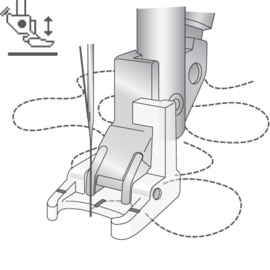 PFAFF Sensormatic free-motionvoet met open teen / voor borduren uit de vrije hand