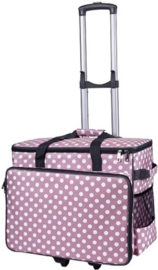 Naaimachine trolley dotty rosa | trolley voor naaimachine