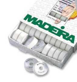 MADEIRA Bobbins Spoelgaren Wit 50x120m