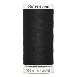 Gutermann 000 Zwart | Naaigaren 500m