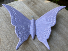 Keramische vlinder pastel lila 17x23cm