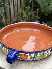 Handgemaakte Portugese Ovenschaal Rond Kleurrijk | 2-3 Personen | Alentejo