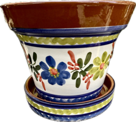 Bloempot met schotel (medium)