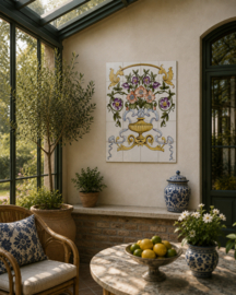 Portugees Tegeltableau Santa Maria (20 tegels) | 56 x 70 cm | Handbeschilderd