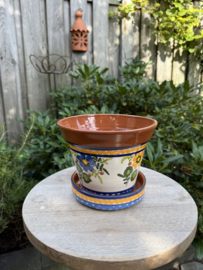 Bloempot met schotel (medium)