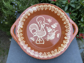 Ronde schaal met handgrepen Ø34x6cm