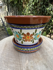 Bloempot met schotel (medium)