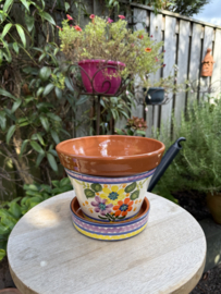 Bloempot met schotel (medium)