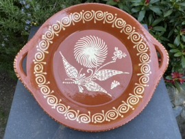 Ronde schaal met handgrepen Ø34x6cm