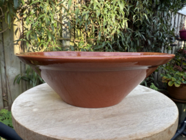 Handgemaakte Grote Conische Saladeschaal | Mafra Bloemen | Portugees Aardewerk | Ø 31 x H 10 cm