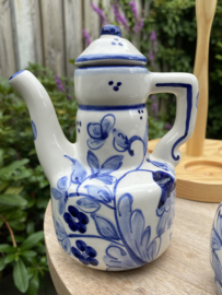 Vierdelige Cruet set met houten standaard / Douro Azul (R.781)