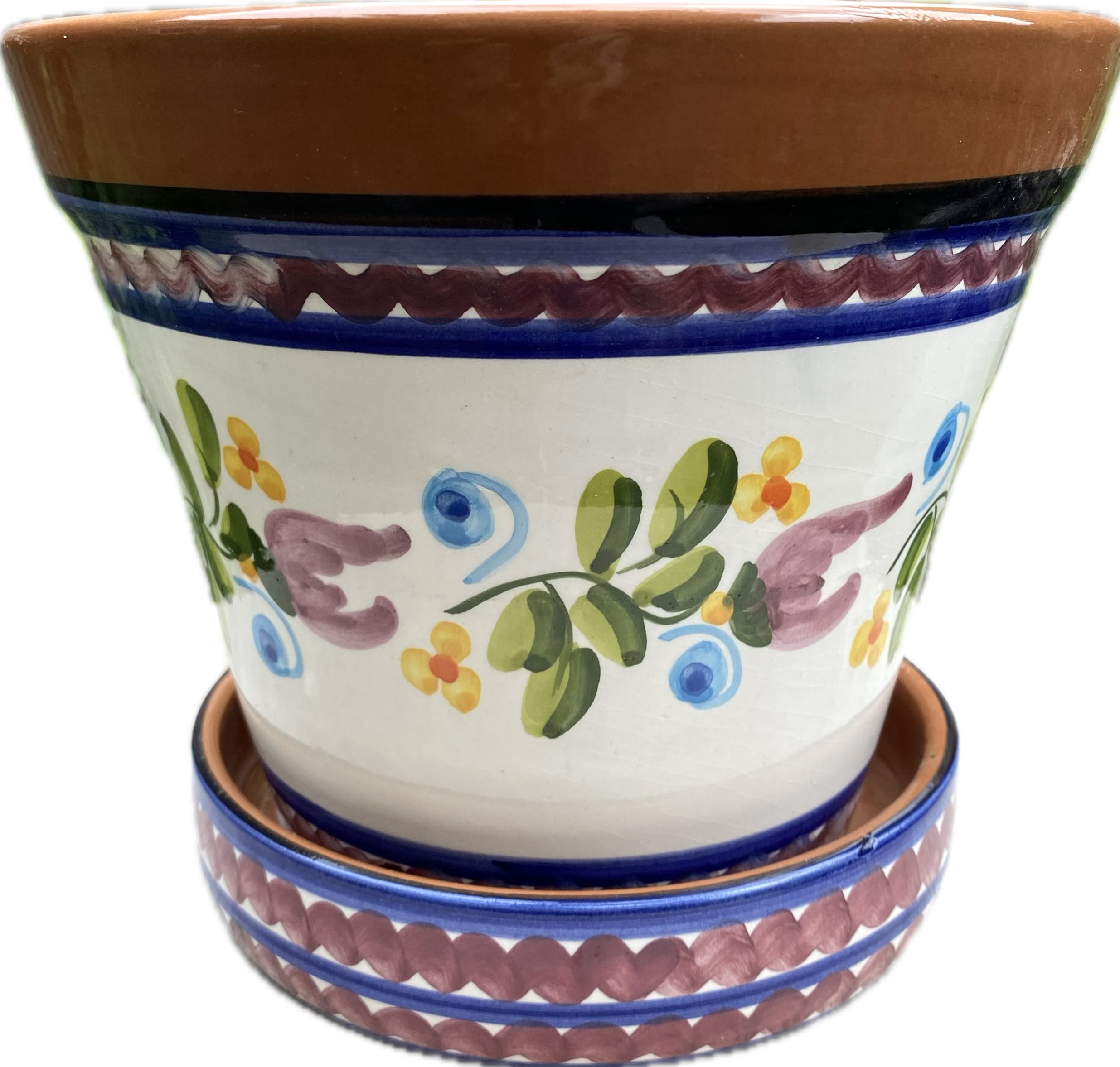 Bloempot met schotel (medium)