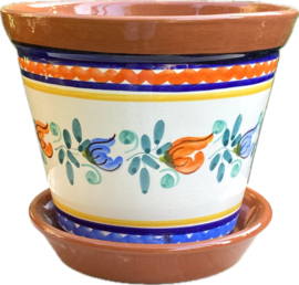Bloempot met schotel (medium)