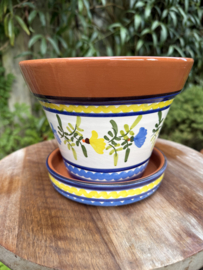 Bloempot met schotel (medium)