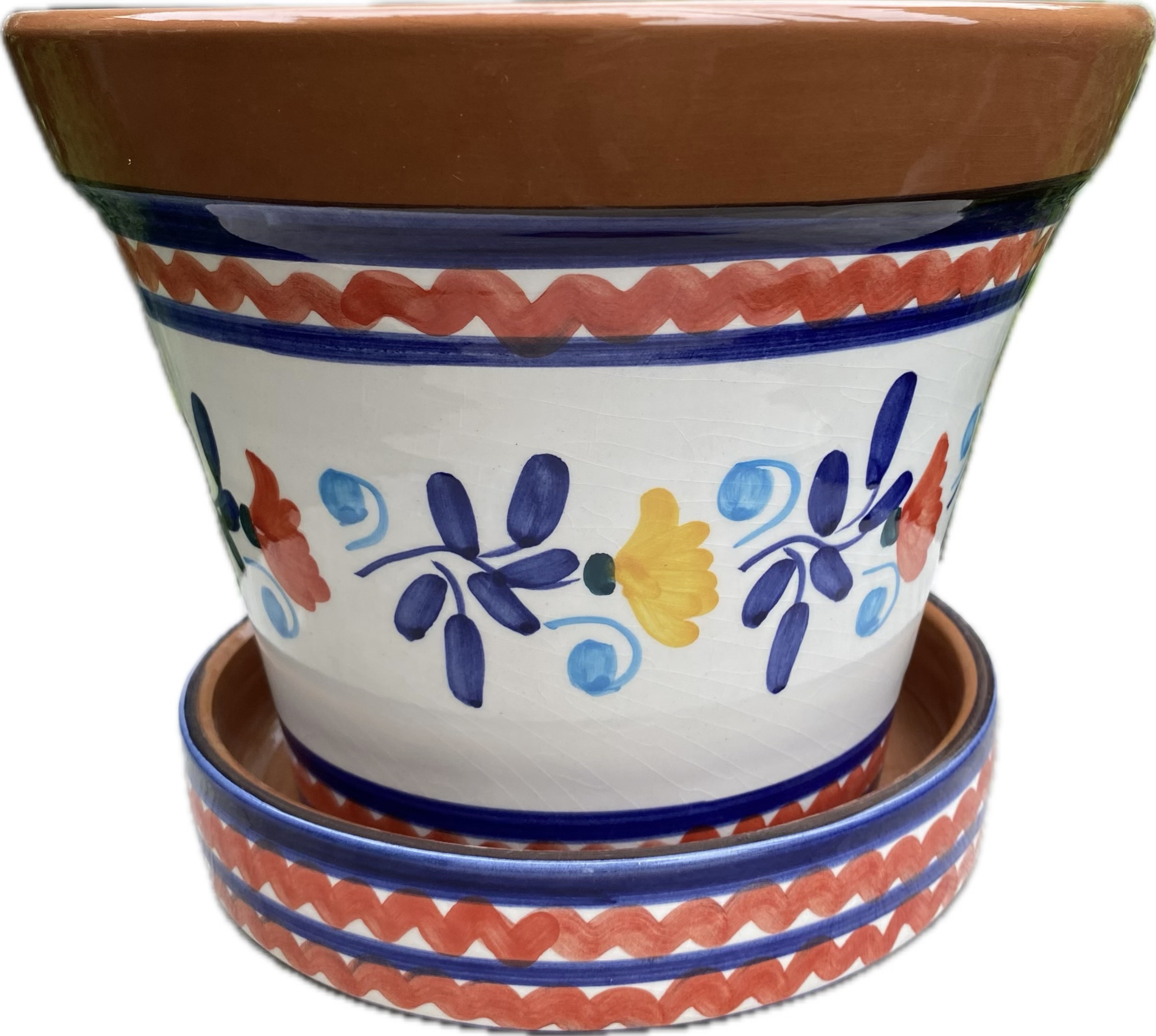Bloempot met schotel (medium)