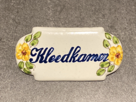 Keramisch deurbordje Kleedkamer (9x4,5cm)