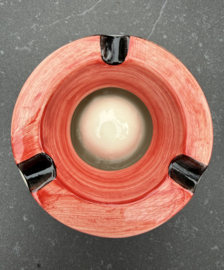 Handbeschilderde Waterasbak Sardines | Rood | Portugees Steengoed | Ø 12 x 7 cm