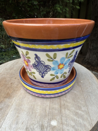 Bloempot met schotel (medium)