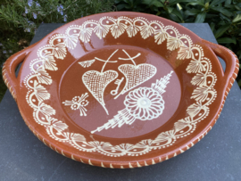 Ronde schaal met handgrepen Ø34x6cm