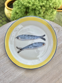 Ronde schaal met lage gebogen rand Ø16,5cm / Sardines (R.562p)