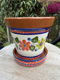 Bloempot met schotel (medium)
