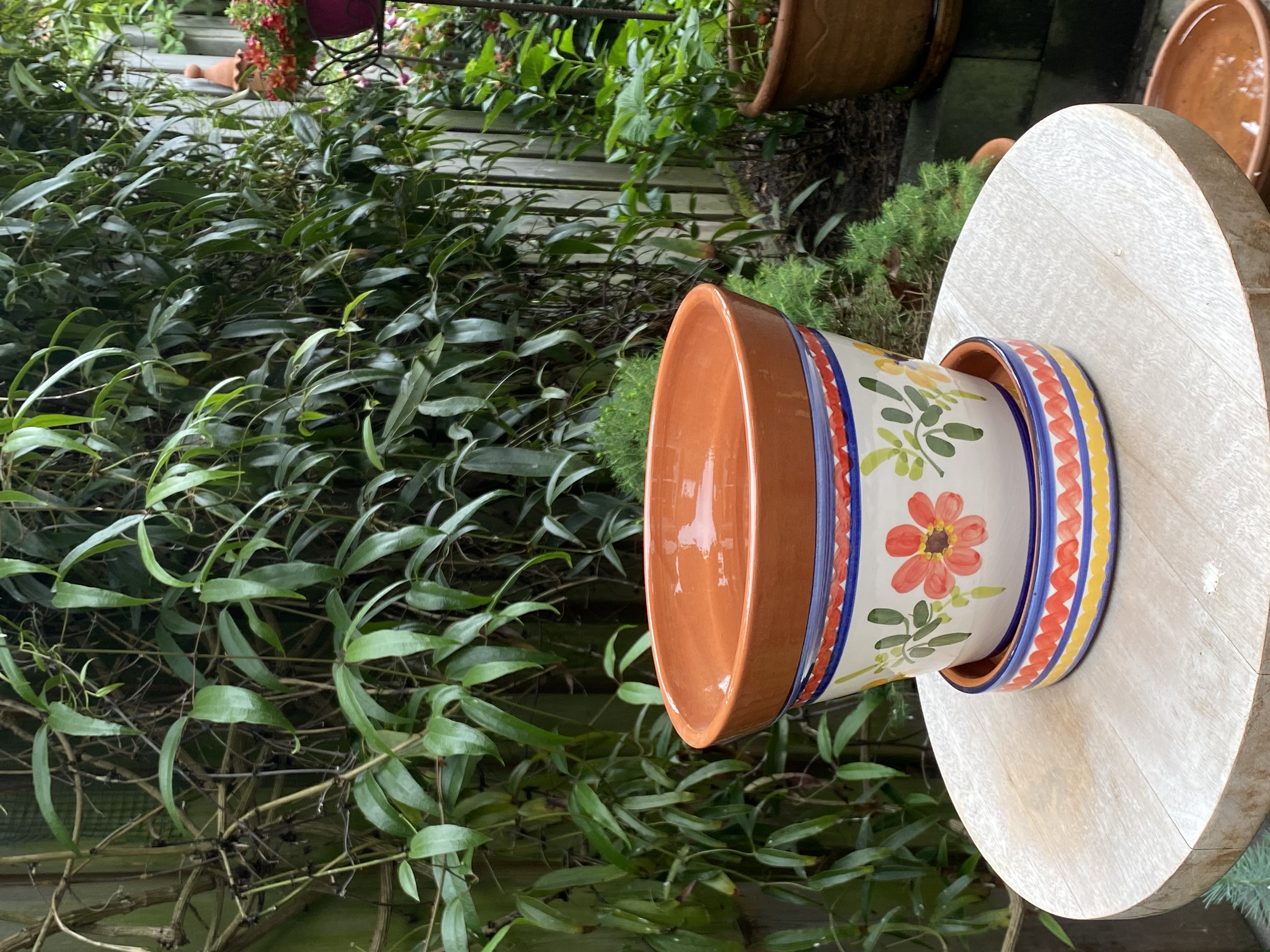 Bloempot met schotel (medium)