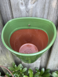 Portugese Hangende Bloempot Caniçada | Mosgroen | Handgemaakt Aardewerk | Medium