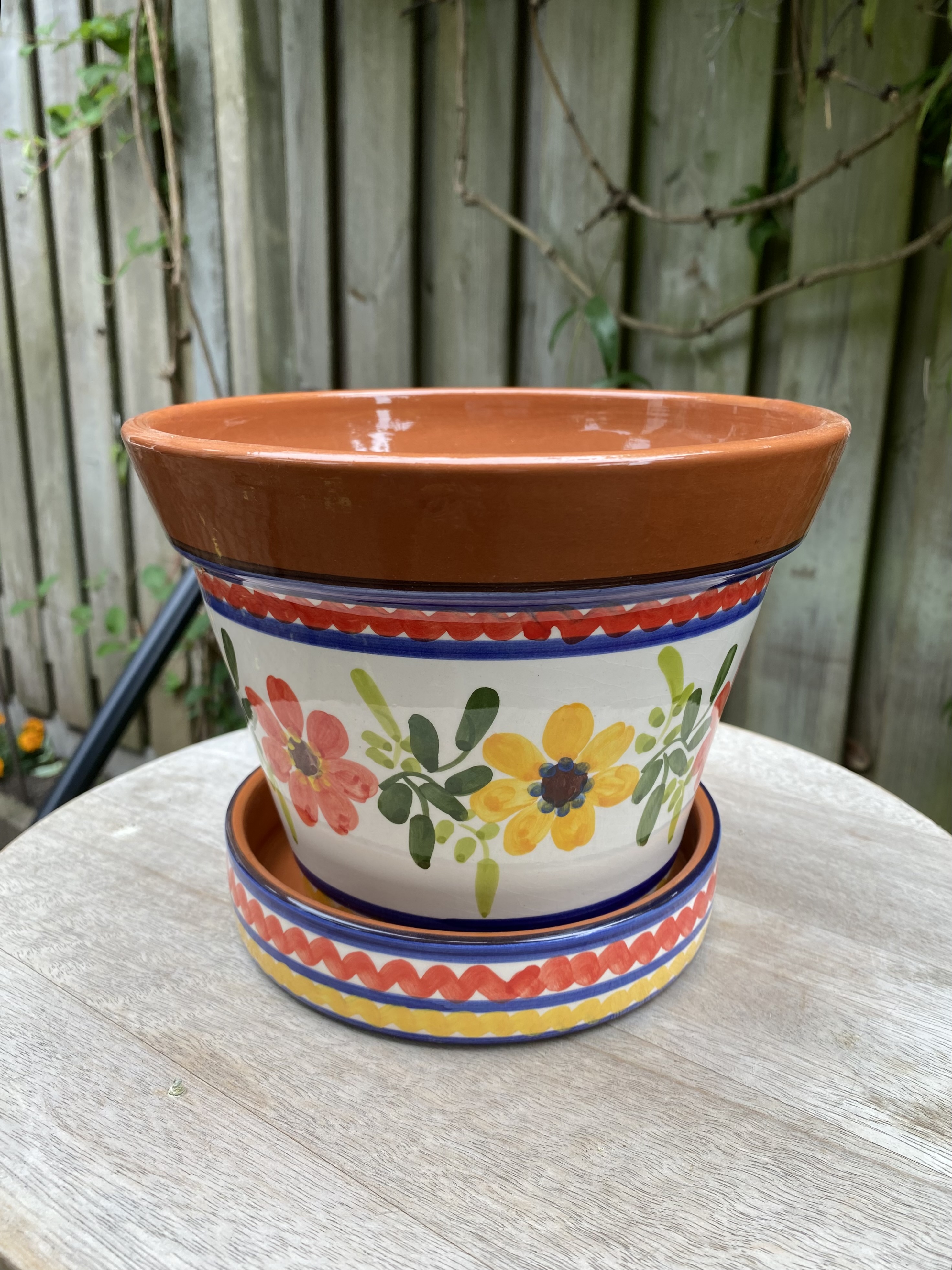 Bloempot met schotel (medium)