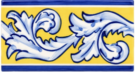 Keramische Randtegel Baleal Patroon | Voor Afwerking Wandtegels | 15 x 7,5 cm